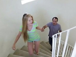 Mexican baby sitter fucks young teen blonde..